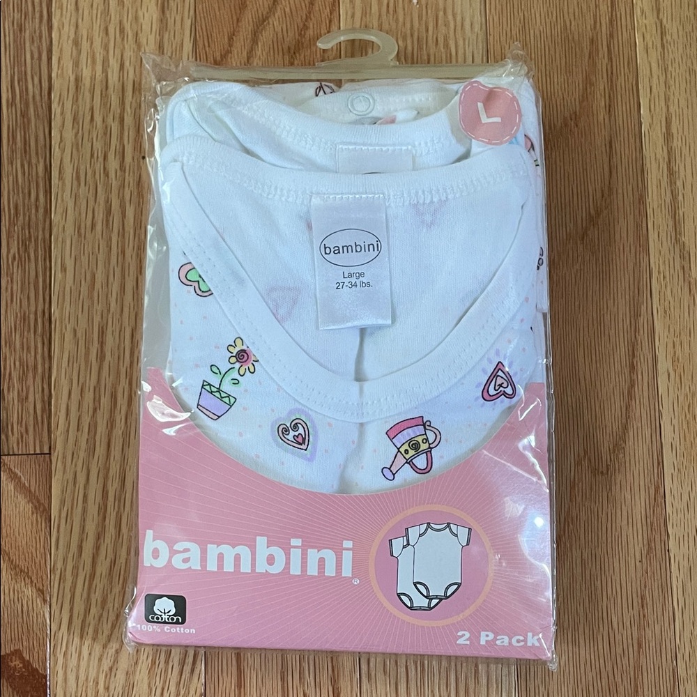 White and Pink Kids Bodysuit Set